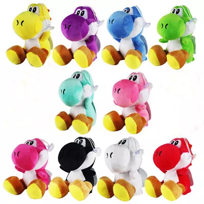 Super Mario Bros Soft Yoshi Plush Stuffed Doll Toys Kids Xmas Birthday Gifts • £5.99