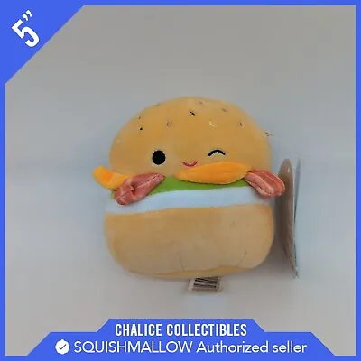 Squishmallows Kellytoy Plush Specialty Foods Geronimo As Bagel 5  Inch NWT • $8.99
