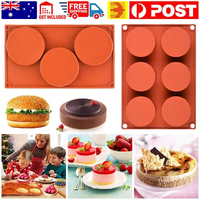 3/6 Holes Round Silicone Mold Cake Decor Ice Mould Soap Candy Chocolate Fondant • $4.85