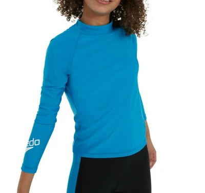 £19.99 • Buy Speedo Boys Sun Protection Rash Top.eco Endurabrite Upf40+ Blue Long Sleeve S22