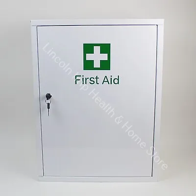 V LARGE White Wall Mountable Metal First Aid Medical / Medicine Cabinet - EMPTY • £66.99