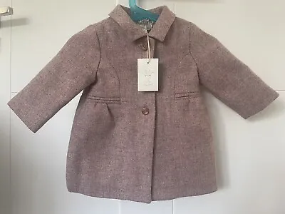 🌺Marie Chantal Baby Girl 100% Wool Traditional Coat . 6 Mths 🌺Designer • £24.99
