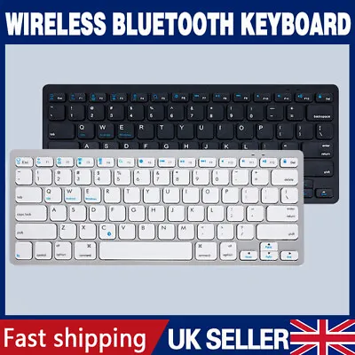 Uk Slim Wireless Bluetooth Keyboard For Imac Ipad Android Phone Tablet Pc Uk • £8.99