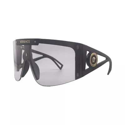 Versace VE4393 Black Shield Sunglasses 46mm 148mm 120mm - GB1/1W • $130