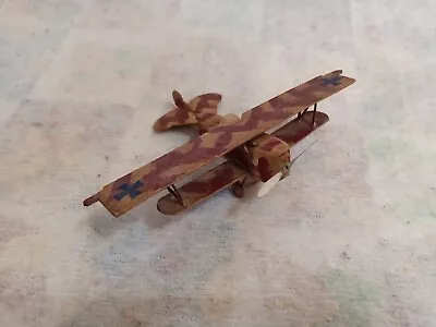 Vintage 1920s Small German Wooden Biplane Toy WW1 Extremely Rare Handmade Unique • $68.75