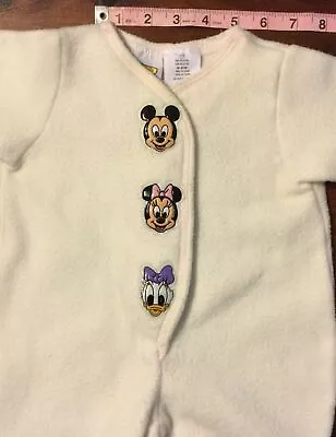 Old School Disney Babies Infant Mickey Minnie And Daisy Pajamas Size 0-3 Months • $60