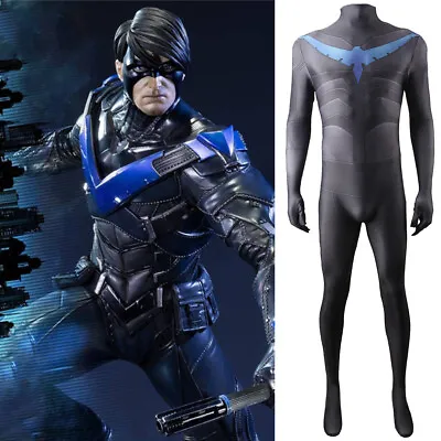 $24.99 • Buy Nightwing Jumpsuit Dick Grayson Cosplay Costume Adult Kids Bodysuit Halloween 04