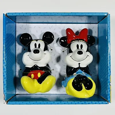 Disney Mickey Mouse And Friends LARGE Salt & Pepper Shakers Mickey & Minnie NEW • $28.04