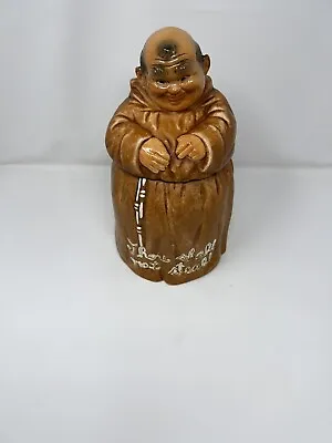 Vintage 1960s Twin Winton  Thou Shalt Not Steal  Friar Monk Ceramic Cookie Jar • $45