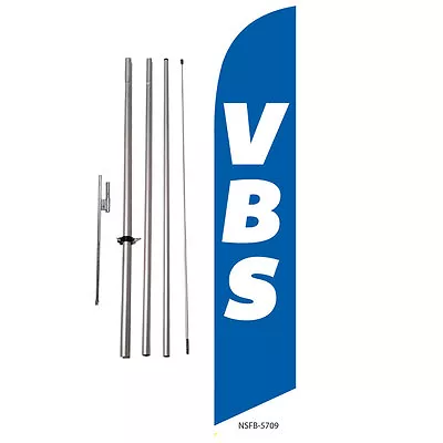 Vacation Bible School VBS Feather Banner Swooper Flag Kit With Pole+spike • $48.75