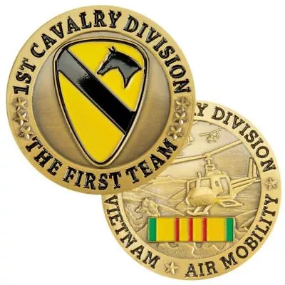 Army 1st Cavalry Division Vietnam Air Mobility Ribbon 1.75  Challenge Coin  • $39.99