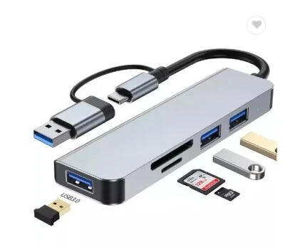 USB 3.0 And USB-C 3-PORT HUB SD MicroSD Card Reader Type-C Adapter *NSW STOCK* • $11.50