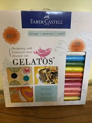 Faber-Castell 10 Gelatos 24 Journal Swatch Scrapbooking Stamp Stencil Guide Kit • $19.99