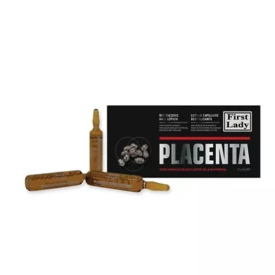 £10.99 • Buy FIRST LADY JAMAICAN BLACK CASTOR OIL HAIR PLACENTA AMPULES (12x10ml) - FREE P&P