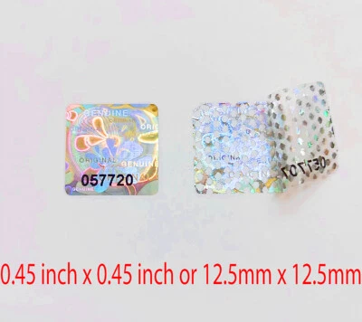$8.95 • Buy 100 Security Hologram Stickers Serial Numbers Tamper Evident Warranty Labels