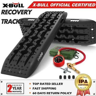 X-BULL Recovery Tracks Boards Sand Track Snow Grass 1 Pair Black 4wd 4x4 Gen 2.0 • $89