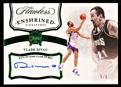 VLADE DIVAC-2019/20 Flawless EMERALD (#5/5) AUTO/AUTOGRAPH-MINT? 1/1 Type • $109.89