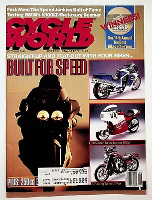 1989 October Cycle World Motorcycle Magazine Vance & Hines Suzuki GSXR1249 Speed • $13.27