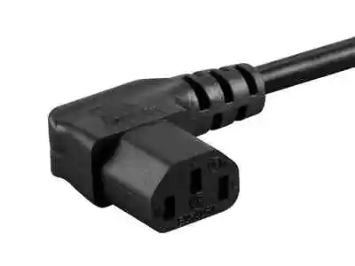 Power Extension Cable IEC C14 Male To IEC C13 Female Left Angle 4m 4 Metres • £10