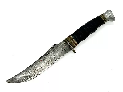 WW2 Fighting Knife KA-BAR USMC Leather Stack Handle 5.5” Blade • $99.99