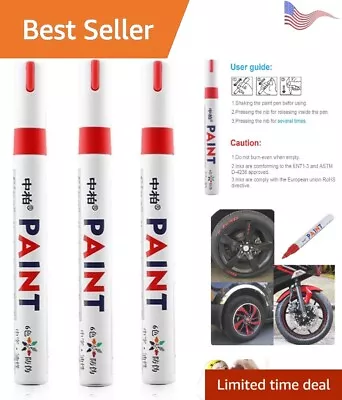 Tire Paint Pen - Permanent Waterproof Ink - Car Vehicle Motorcycle - 3 Pack • $14.24