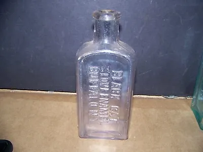 $14 • Buy Old Antique Vintage Black Cat Stove Enamel Embossed Glass Bottle Buffalo, N.Y.