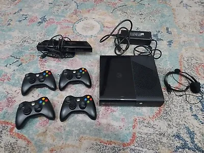 Microsoft XBox 360 E System BLACK Video Game Console+ Headset And Starwars Lego • $99.99