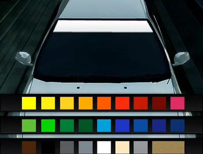 Car Window Windscreen SunStrip Vinyl Strip Decal Transfer Block Colours • £13.99