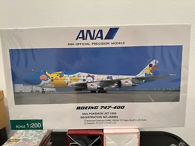 ANA Boeing 747-400 JA8964 1/200 Nh20007 Pikachu Pokemon Jet 1999 Aircraft • $249.99