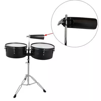 New Profession Black Timbale Drum Set Percussion Instrument School Band • $84.98