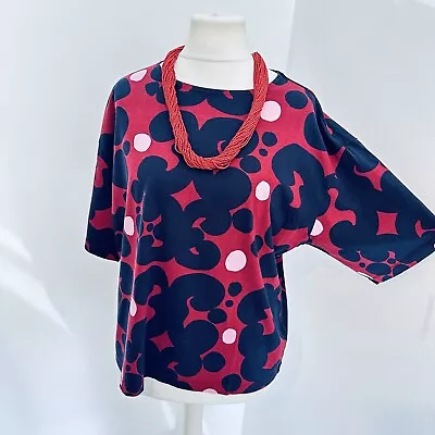 Marimekko X Uniqlo Women’s Top T Shirt Size XL Holiday Lagenlook - READ DESCRIPT • £9.99