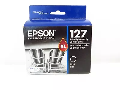 New Sealed Epson 127 XL Black Printer Ink Cartridge High Capacity ~ EXP 09/2022 • $22.99