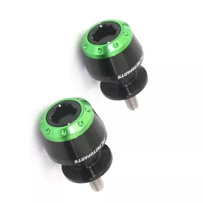 Green ATOM CNC Racing Swingarm Spools M10 For Z750R 05-08 09 10 11 12 13 14 15 • $33.13