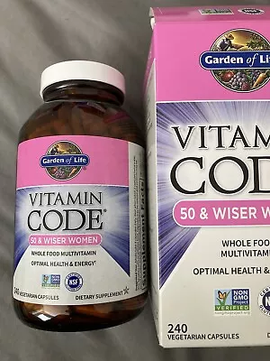 Garden Of Life Vitamin Code 50 & Wiser Women Capsules - 240 Count /Used By 04/25 • $92.33