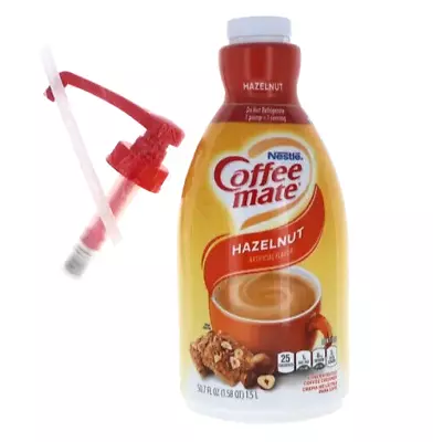 Coffeemate Coffee Creamer Hazelnut  Concentrated Liquid Pump Bottle 1.5L 2-CT • $65.50