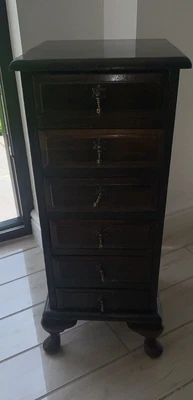 £145 • Buy Early 20th Century Walnut Collectors Chest, 6 Drawers And Short Cabriole Legs