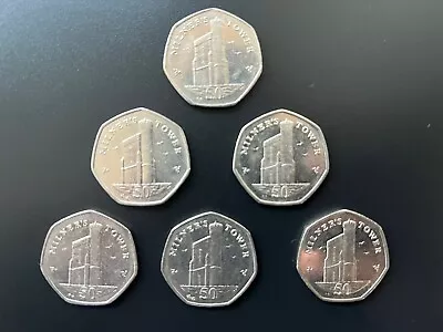 Isle Of Man 50p Milners Tower X6 Selection - Circulated • £10.99