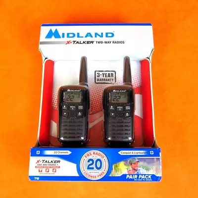 NEW Midland T10 X-Talker Two Way Radio Pair Walkie Talkies 20 Mile Range Sealed • $18.50