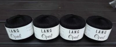 $20 • Buy Lang Yarn Opal Poly/viscose Chainette Yarn, 155 Yards Ea., 4 Balls - Black