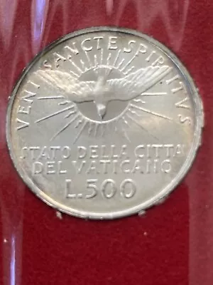 VATICAN SEDE VACANTE 1978 500 LIRE 2nd ISSUE SILVER UNC IN ORIGINAL COIN COVER • $0.99