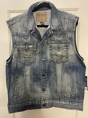 True Religion Men Jimmy Triple Needle Vest Se Street Vic Mc581vp5 Nwt 2xl • $89.99