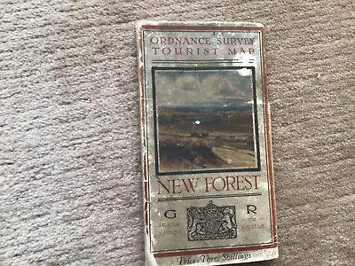 Ordnance Survey 1  Tourist Map Of New Forest. 1920 • £5