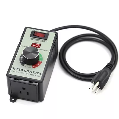Digital Variable Speed Controller Electric Motor Rheostat Overload Protection US • $24.99