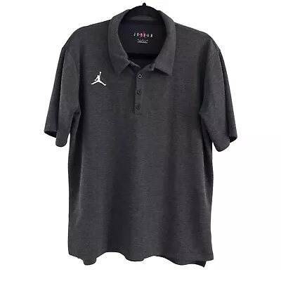 Nike Air Jordan Polo Shirt Golf Embroidered Jumpman Gray Men’s M • $19.96