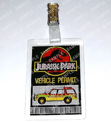 Jurassic Park Dinosaur Vehicle Permit Cosplay Costume Prop Comic Con Book Day • $13.53