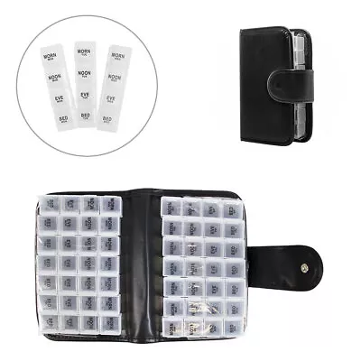 Pill Box Organiser Case 14 Day Wallet Removable Daily Boxes Compartments Travel • £8.53