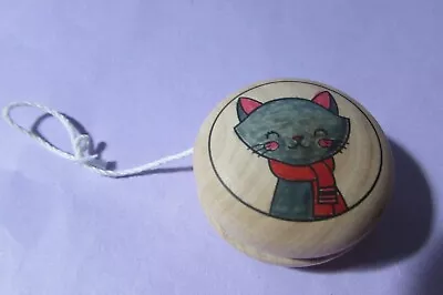 Wooden Yo Yo About 2  Round With Cat On Each Side • $6.99