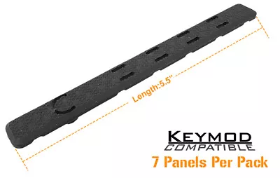 $20.74 • Buy UTG® Low Profile Keymod Rail Panel Covers, 5.5  Black, 7/Pack