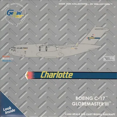 GEMGM137 1:400 Gemini Jets C-17A Globemaster III #02-1107 Charlotte ANG • $53.94
