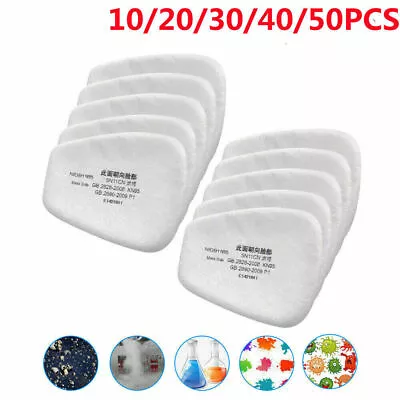 10-50pcs 5N11 Particulate Filter Respirator Cotton For Gas Cover 6200/6800/7502 • $17.29